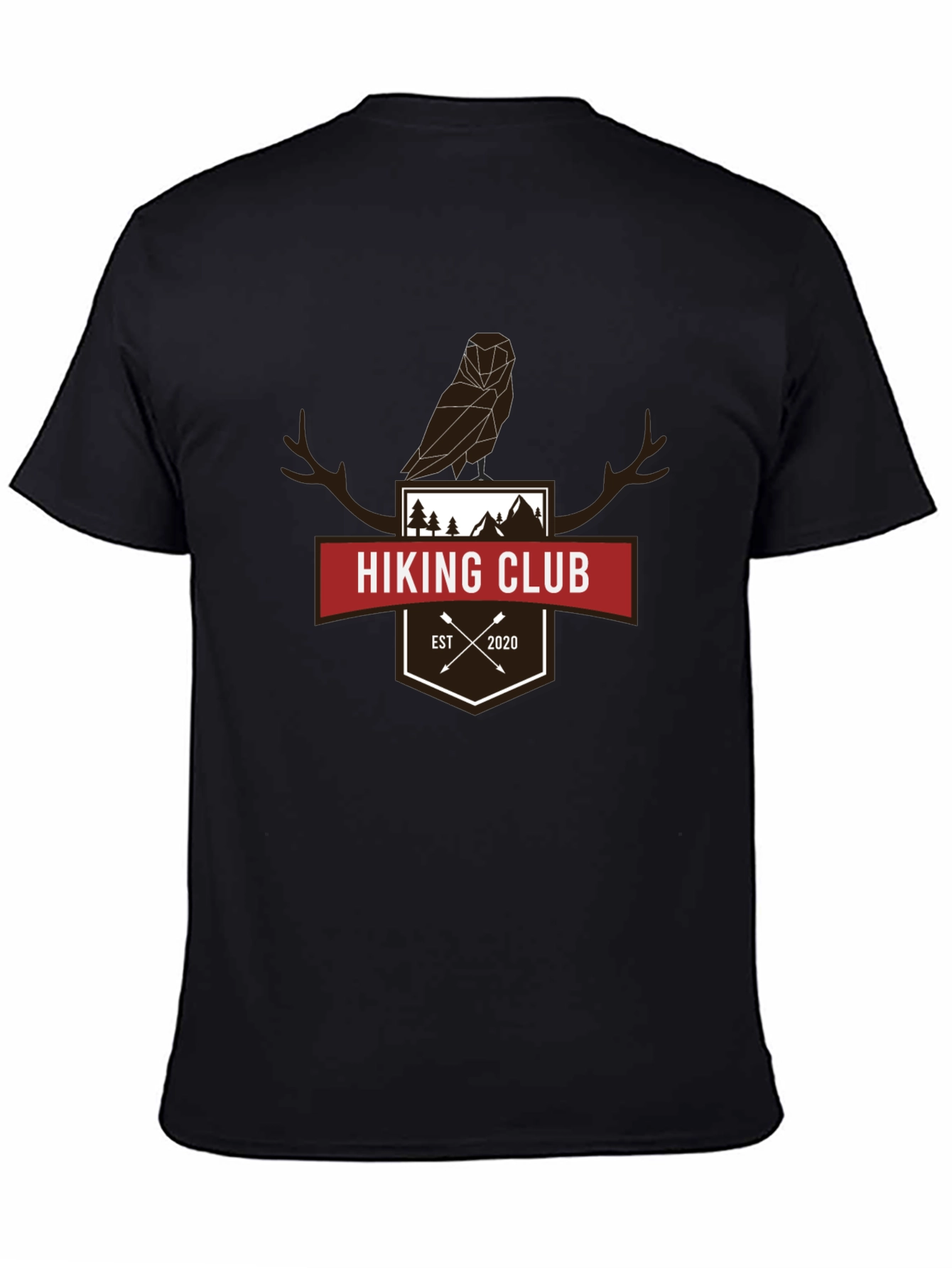 Hiking Club Graphic T-Shirt - Black