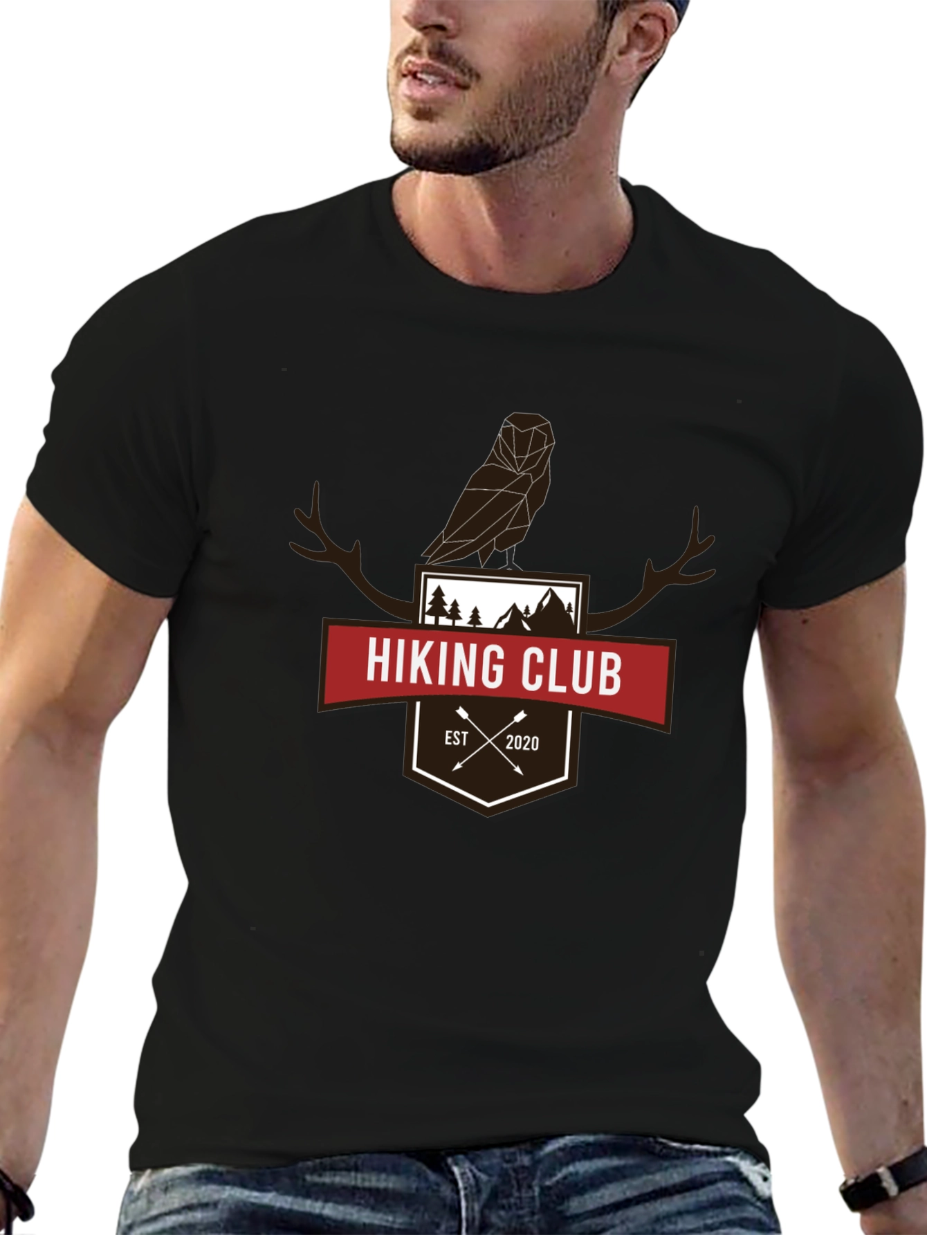 Hiking Club Graphic T-Shirt - Black