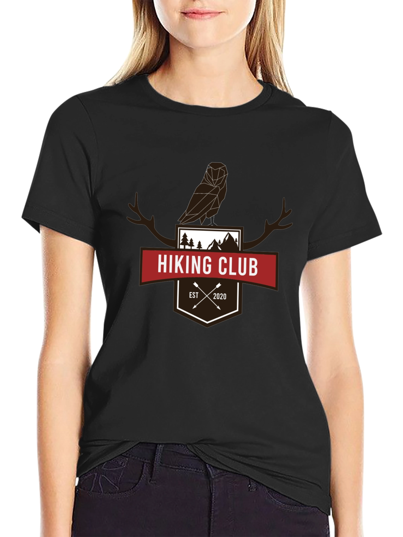 Hiking Club Graphic T-Shirt - Black