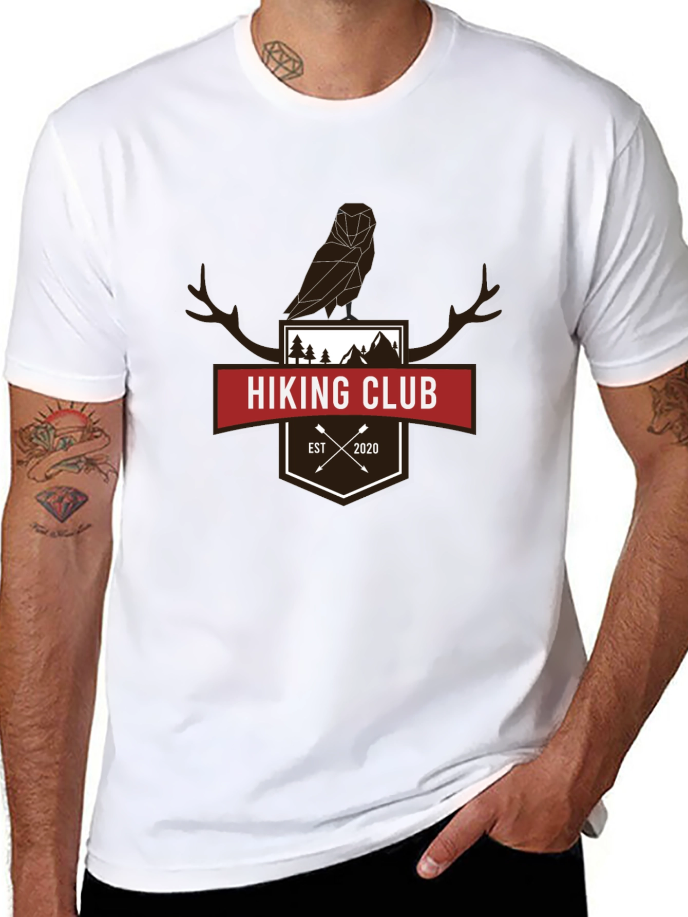 Hiking Club Graphic T-Shirt - Black