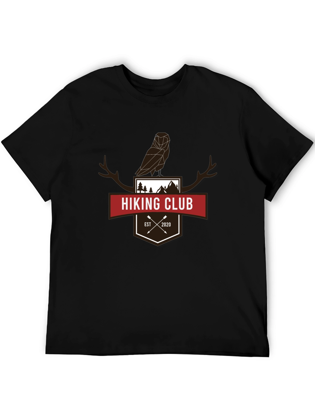 Hiking Club Graphic T-Shirt - Black