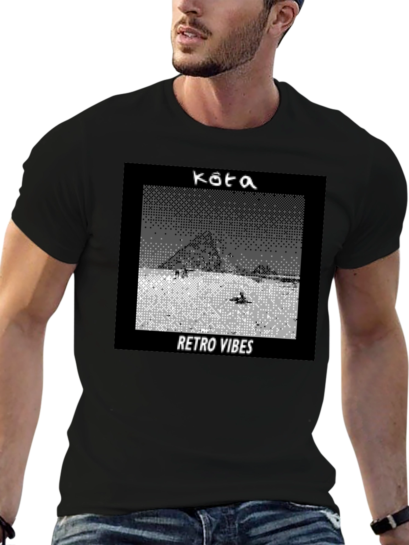 Retro Vibes Graphic Tee - Pixel Art T-Shirt