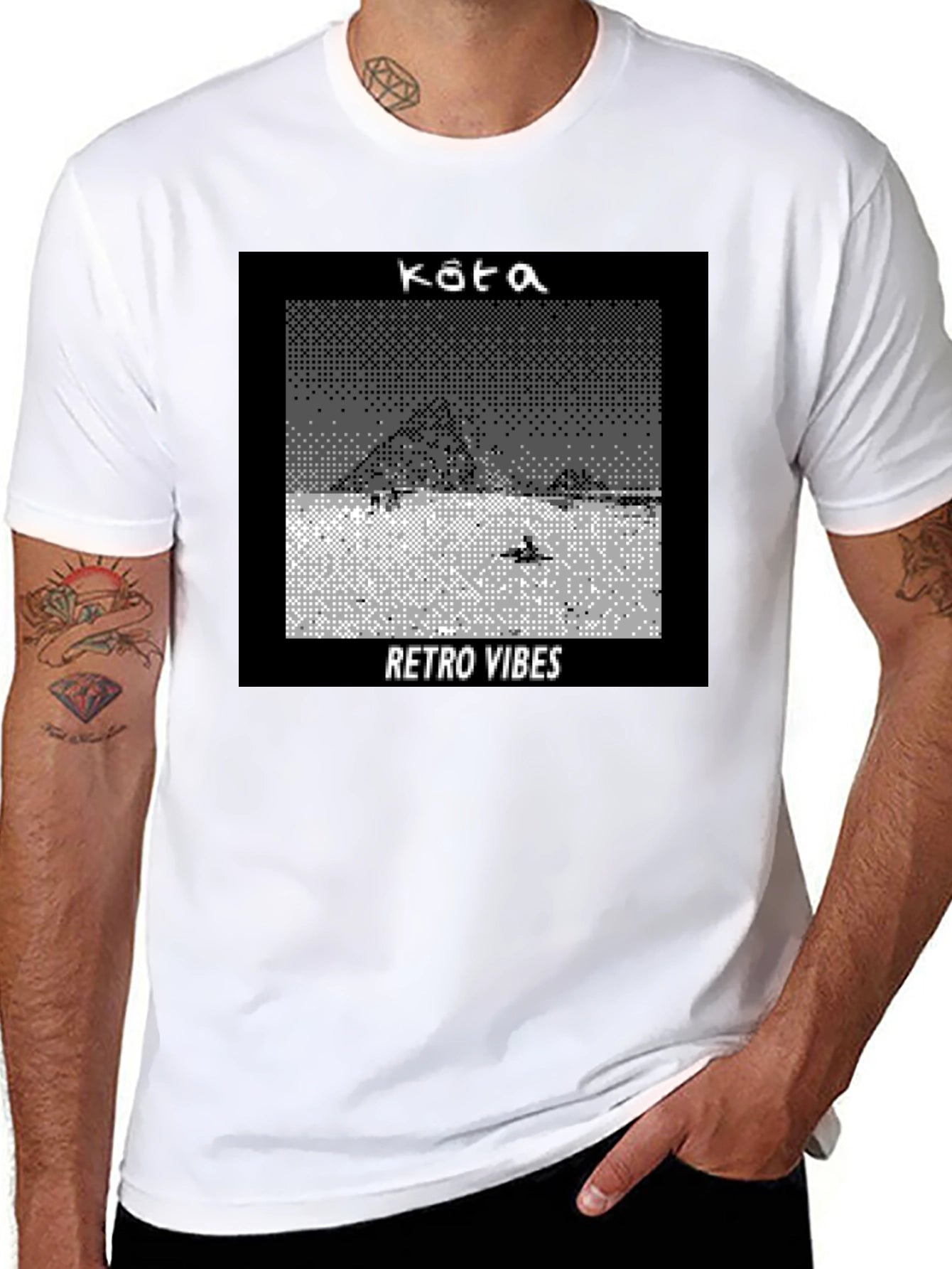 Retro Vibes Graphic Tee - Pixel Art T-Shirt