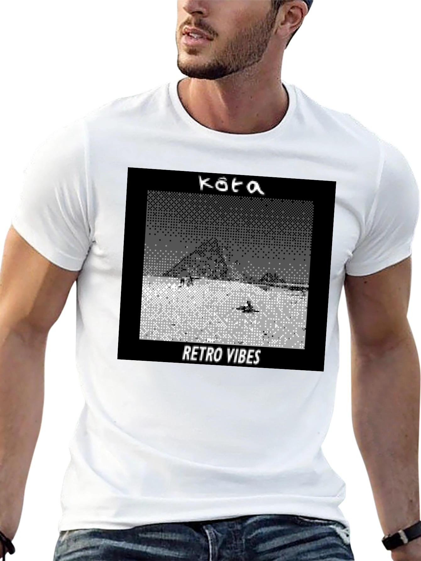 Retro Vibes Graphic Tee - Pixel Art T-Shirt