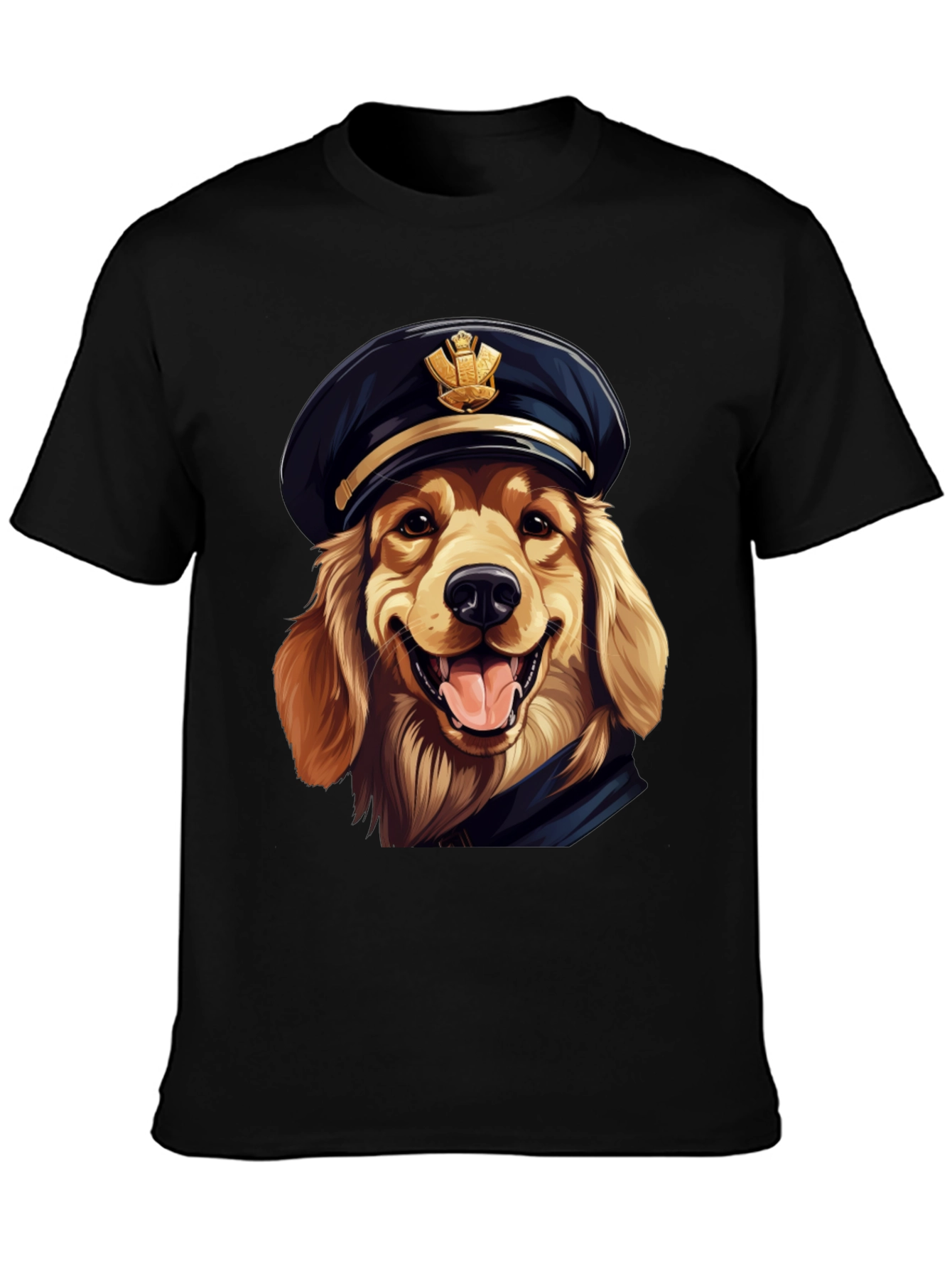 Dog Captain T-Shirt - Golden Retriever Humor Tee