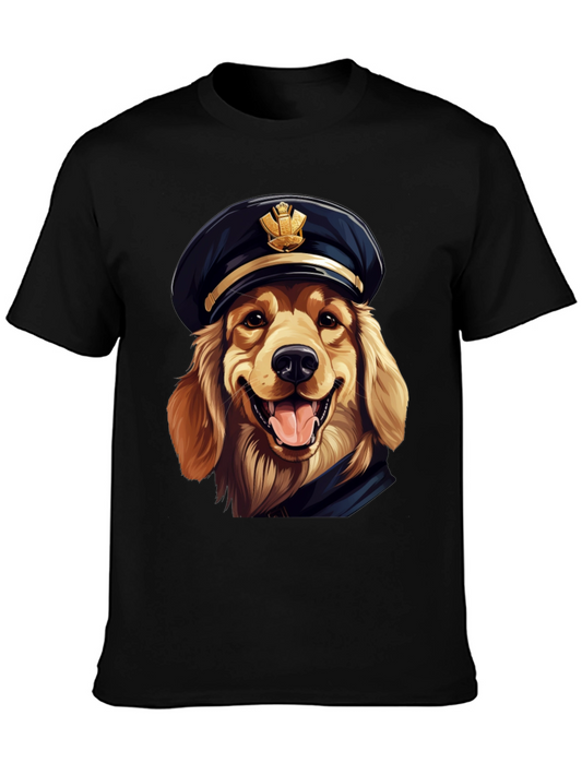 Dog Captain T-Shirt - Golden Retriever Humor Tee