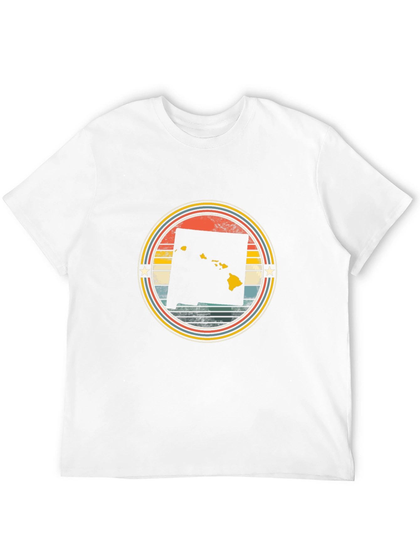 Retro Hawaii State Graphic Tee - Black