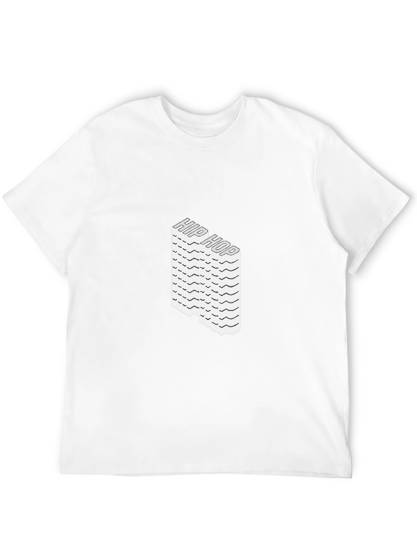 Hip Hop Stacked Graphic Tee - Black