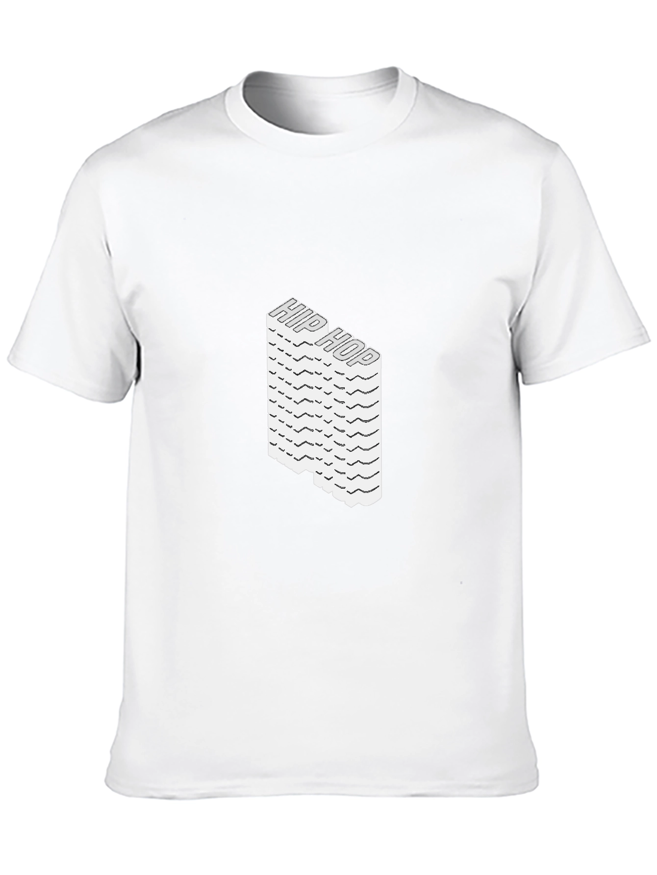 Hip Hop Stacked Graphic Tee - Black