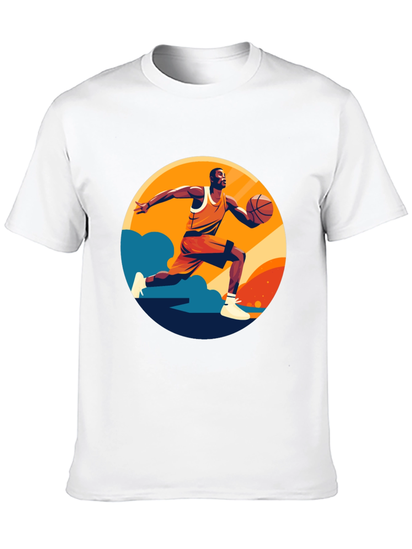 Basketball Player Graphic Print Black T-Shirt