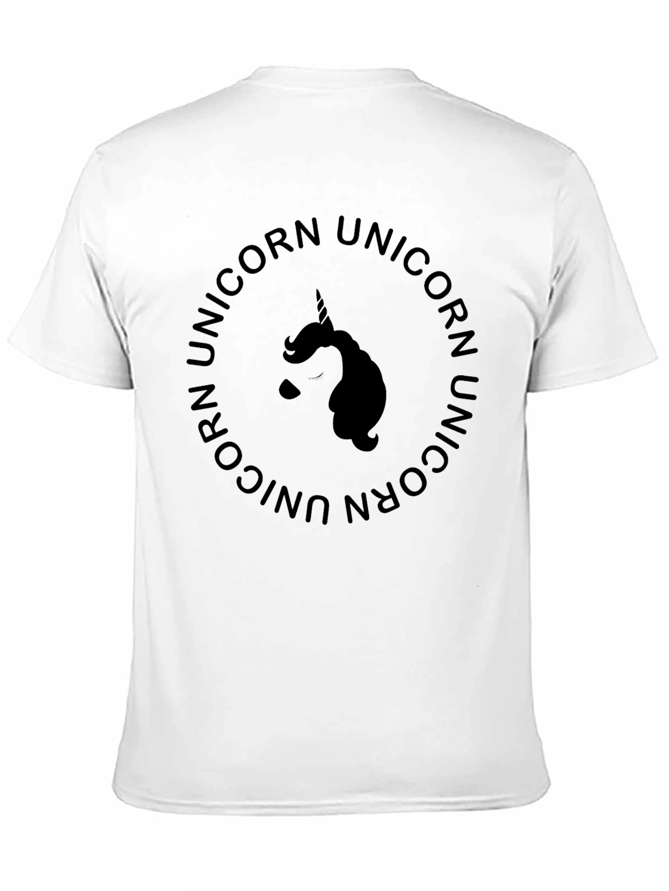 Unicorn Circle Graphic Black T-Shirt