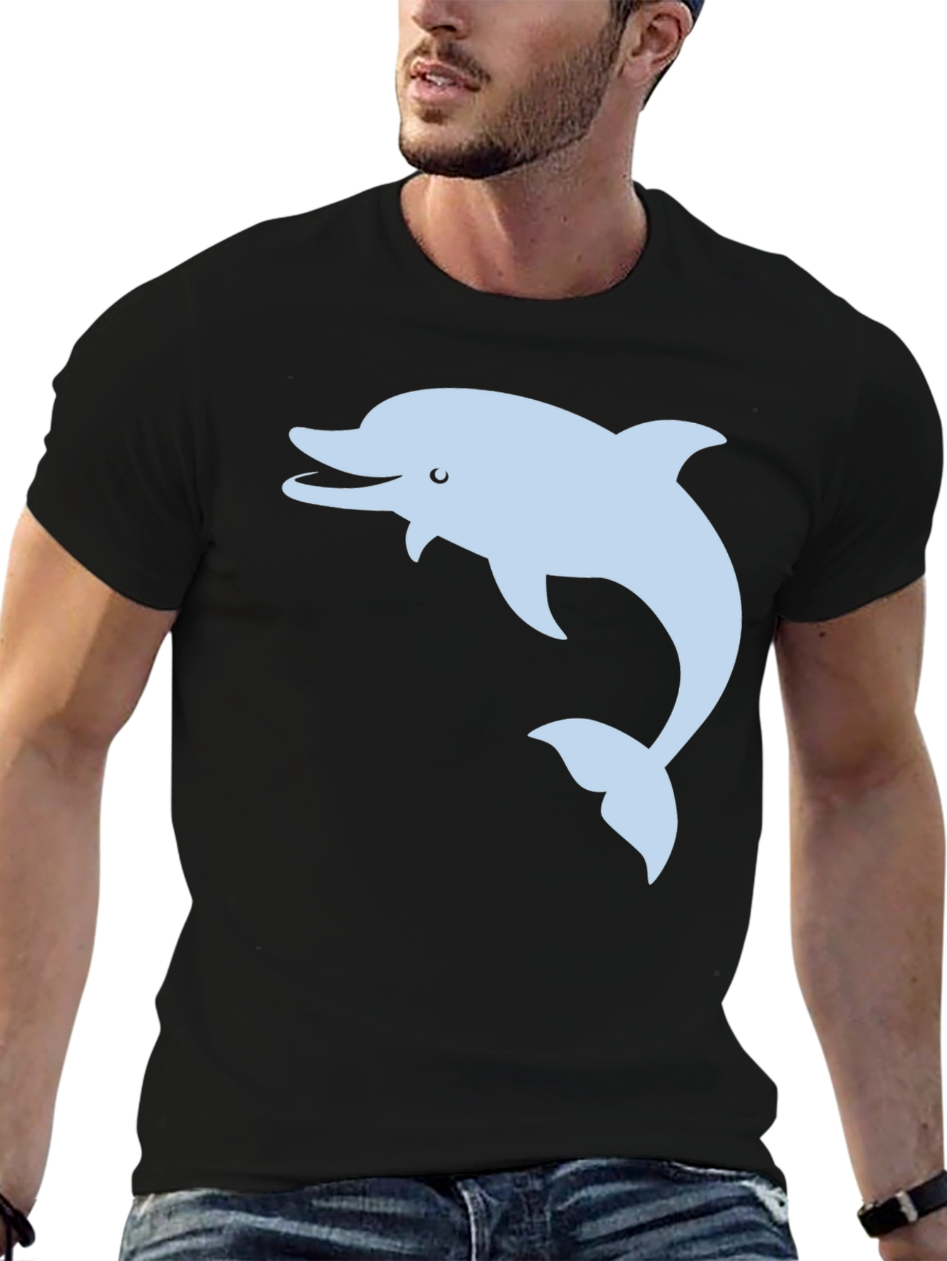 Dolphin Graphic Tee - Black