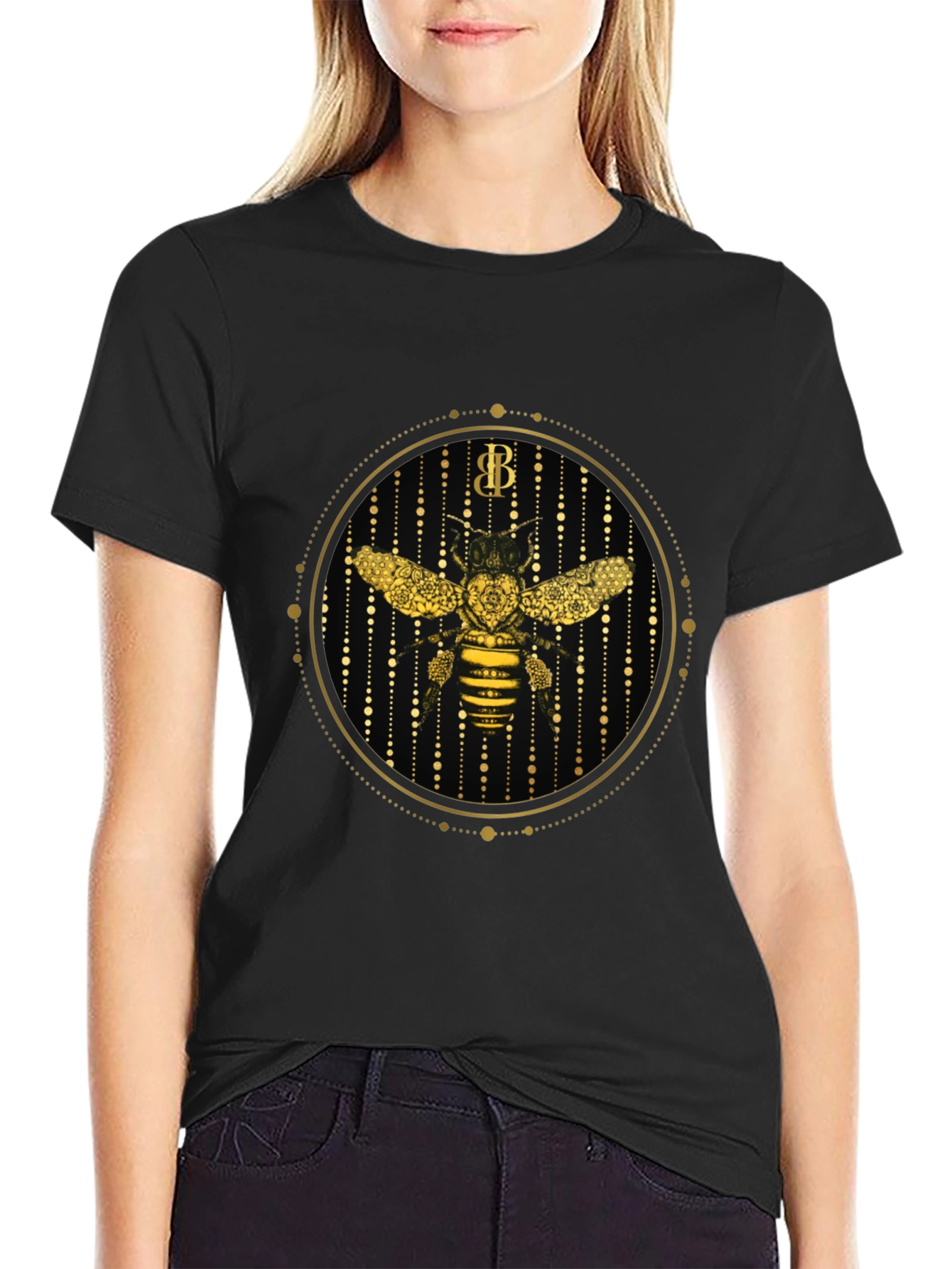 Golden Bee Graphic Tee - Stylish Mens T-Shirt