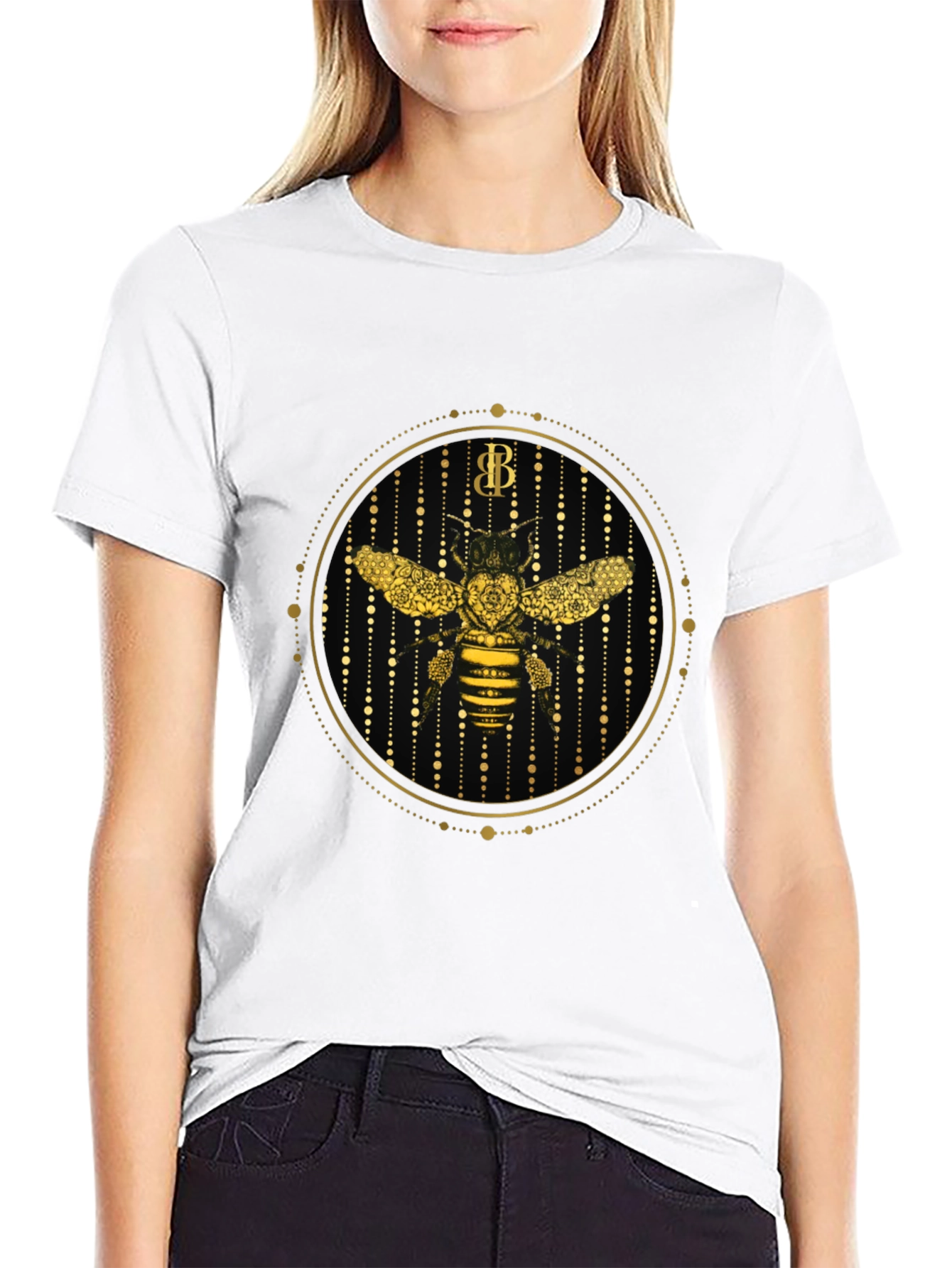 Golden Bee Graphic Tee - Stylish Mens T-Shirt