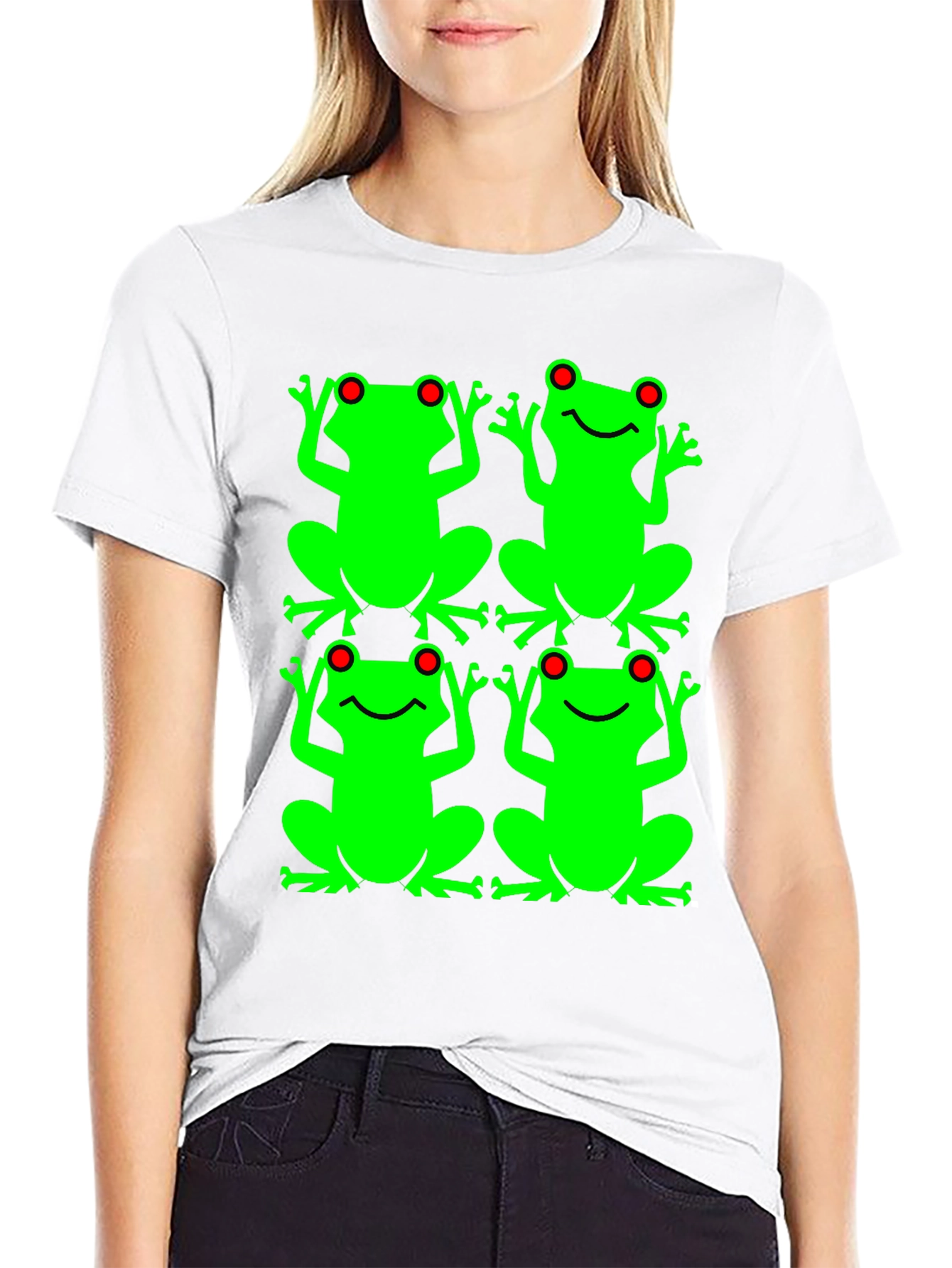 Frog Pattern Graphic T-Shirt