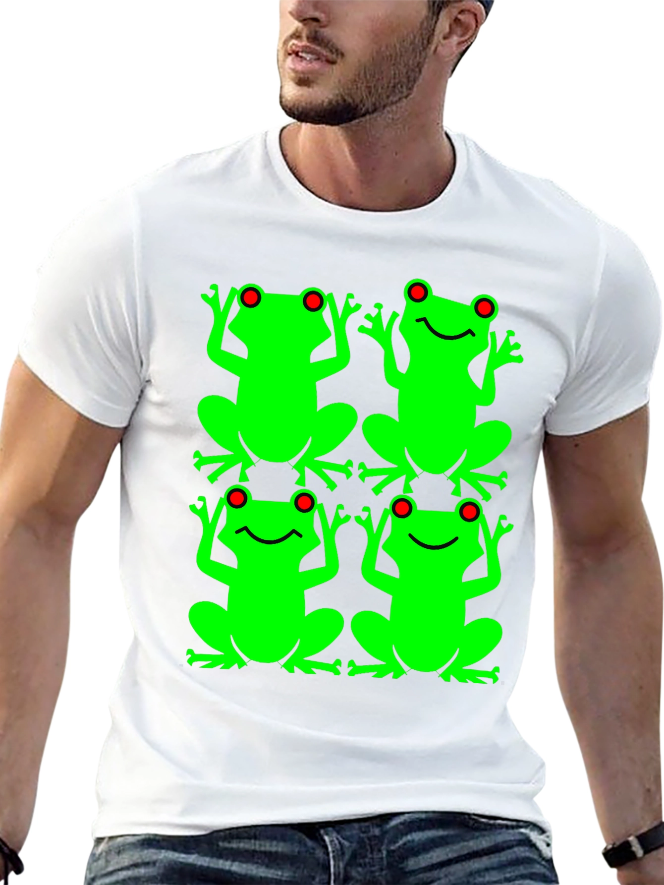 Frog Pattern Graphic T-Shirt
