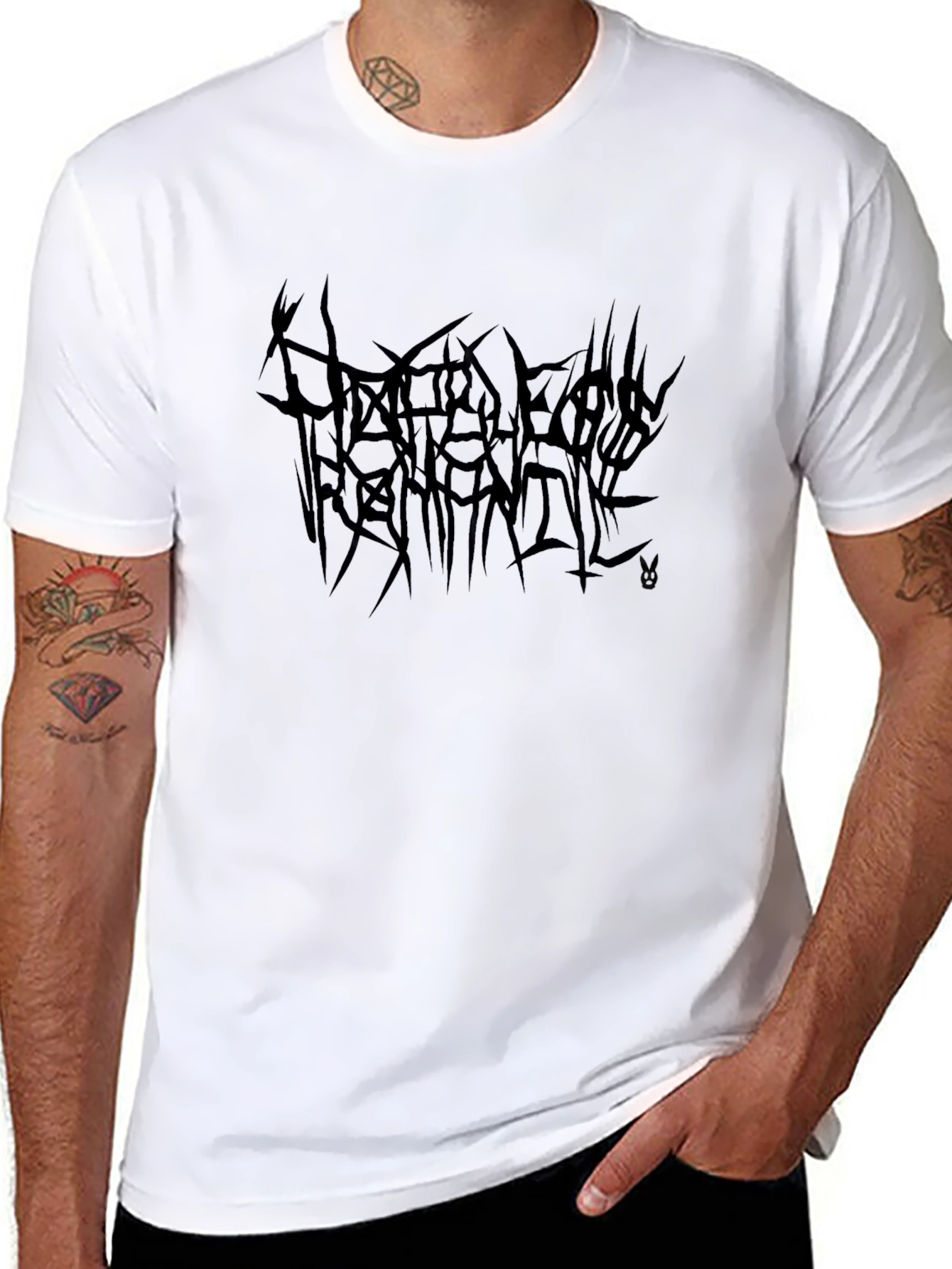 Black Metal Band Logo Tee - Dark Aesthetic
