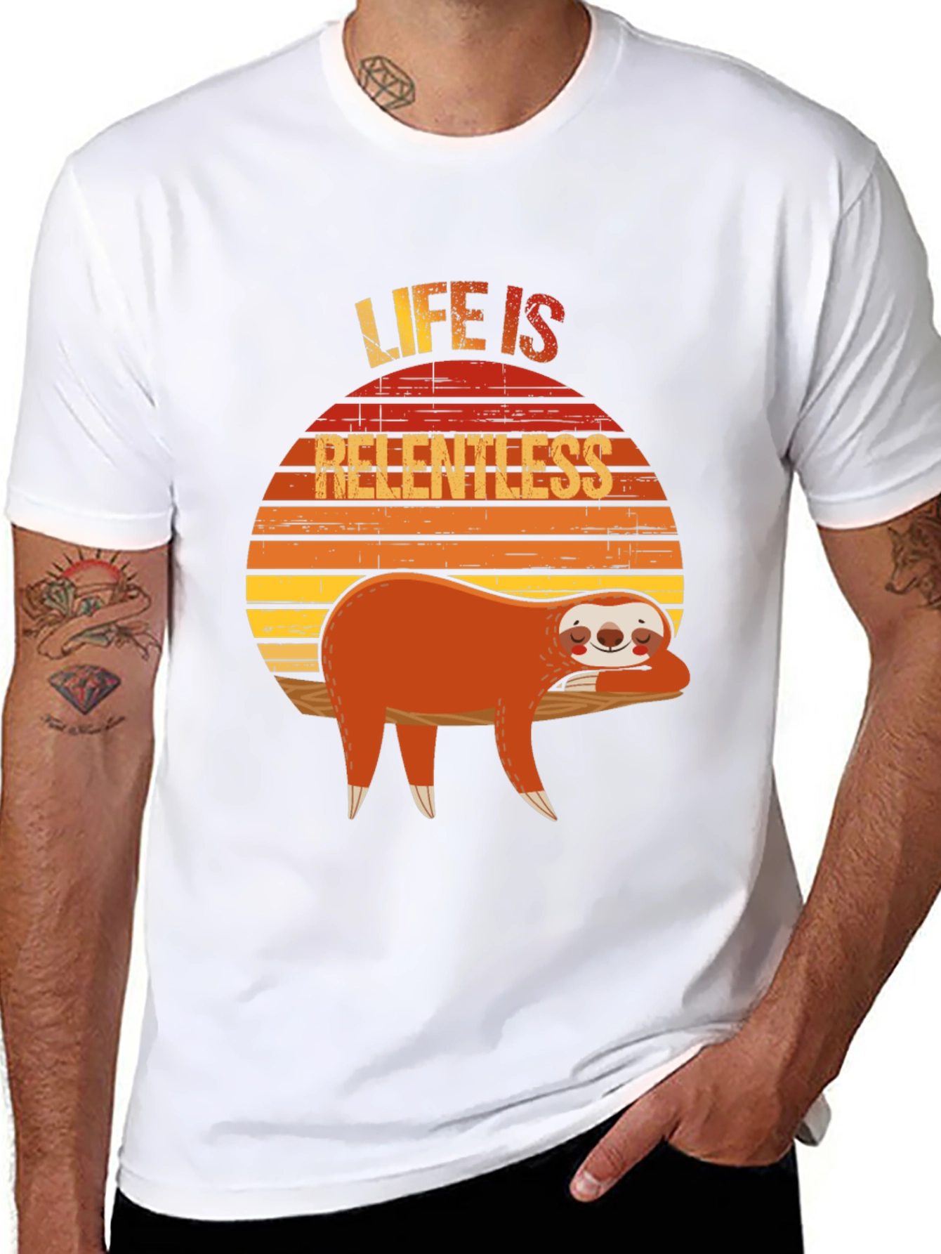 Life is Relentless Sloth Graphic Tee