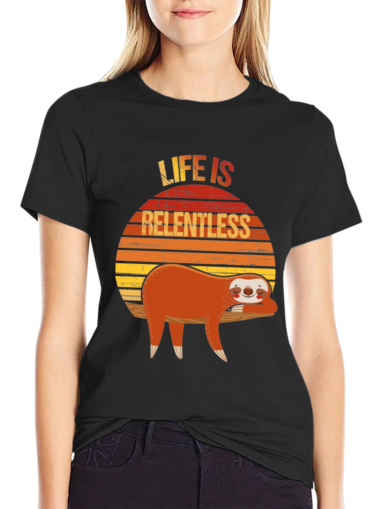 Life is Relentless Sloth Graphic Tee