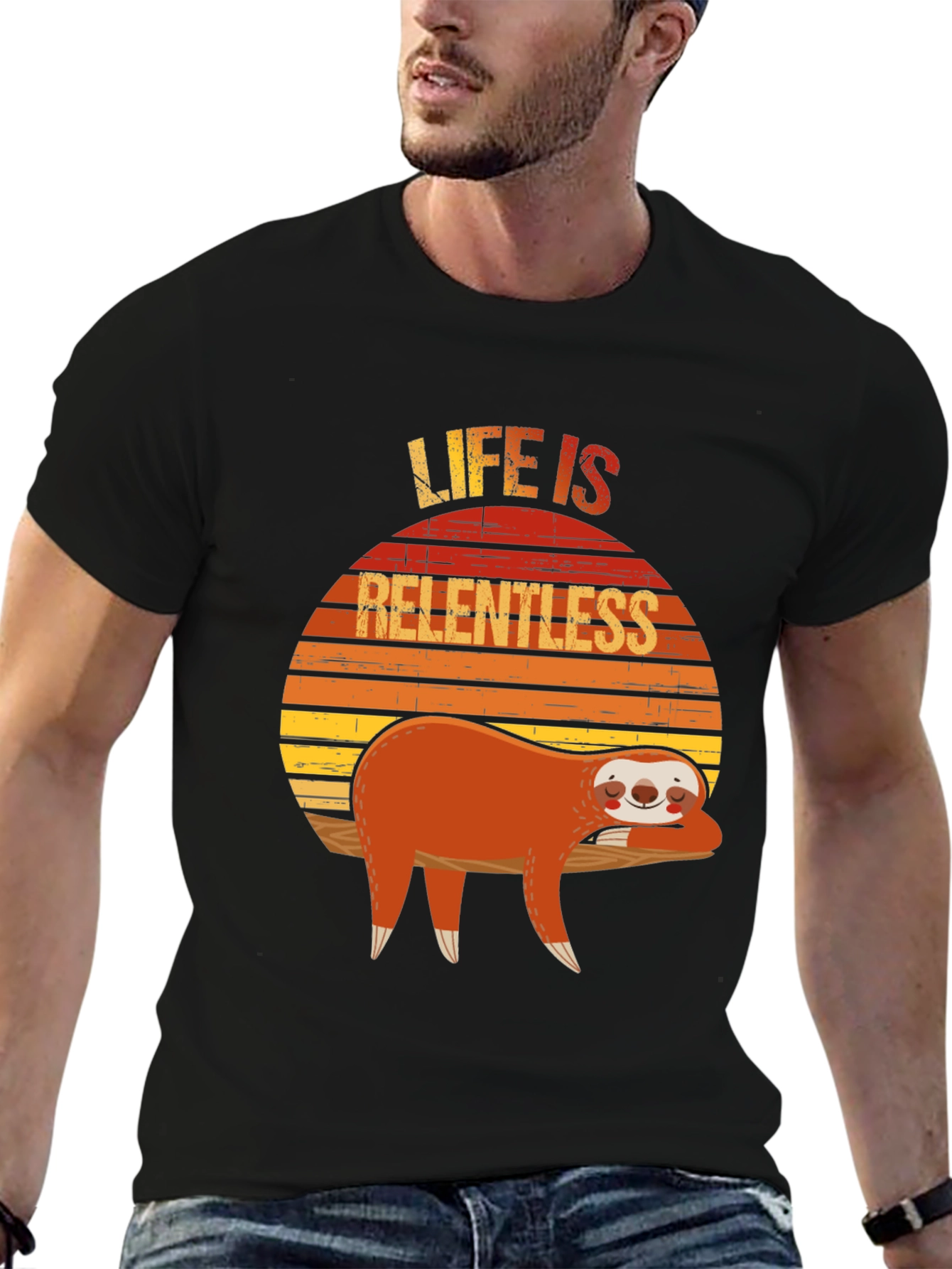Life is Relentless Sloth Graphic Tee