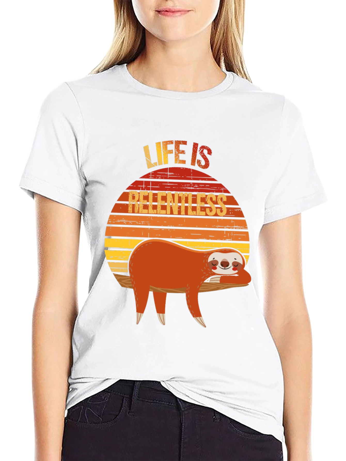 Life is Relentless Sloth Graphic Tee