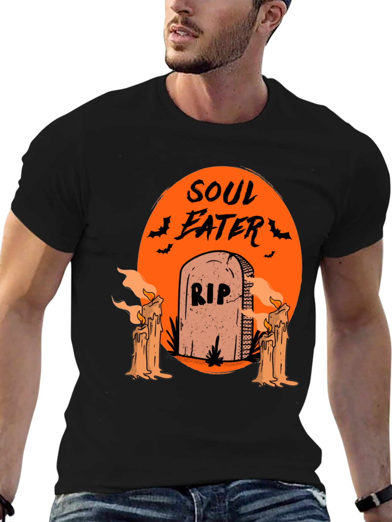 Soul Eater Halloween T-Shirt - RIP Tombstone