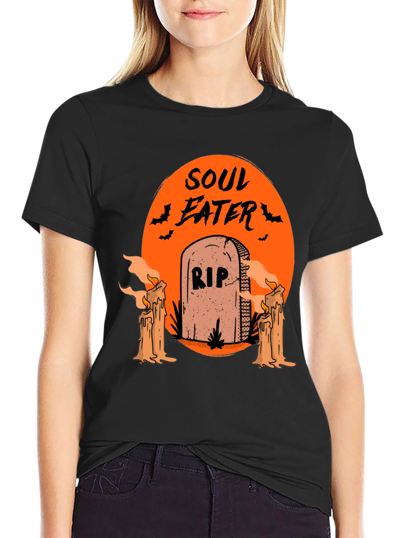 Soul Eater Halloween T-Shirt - RIP Tombstone