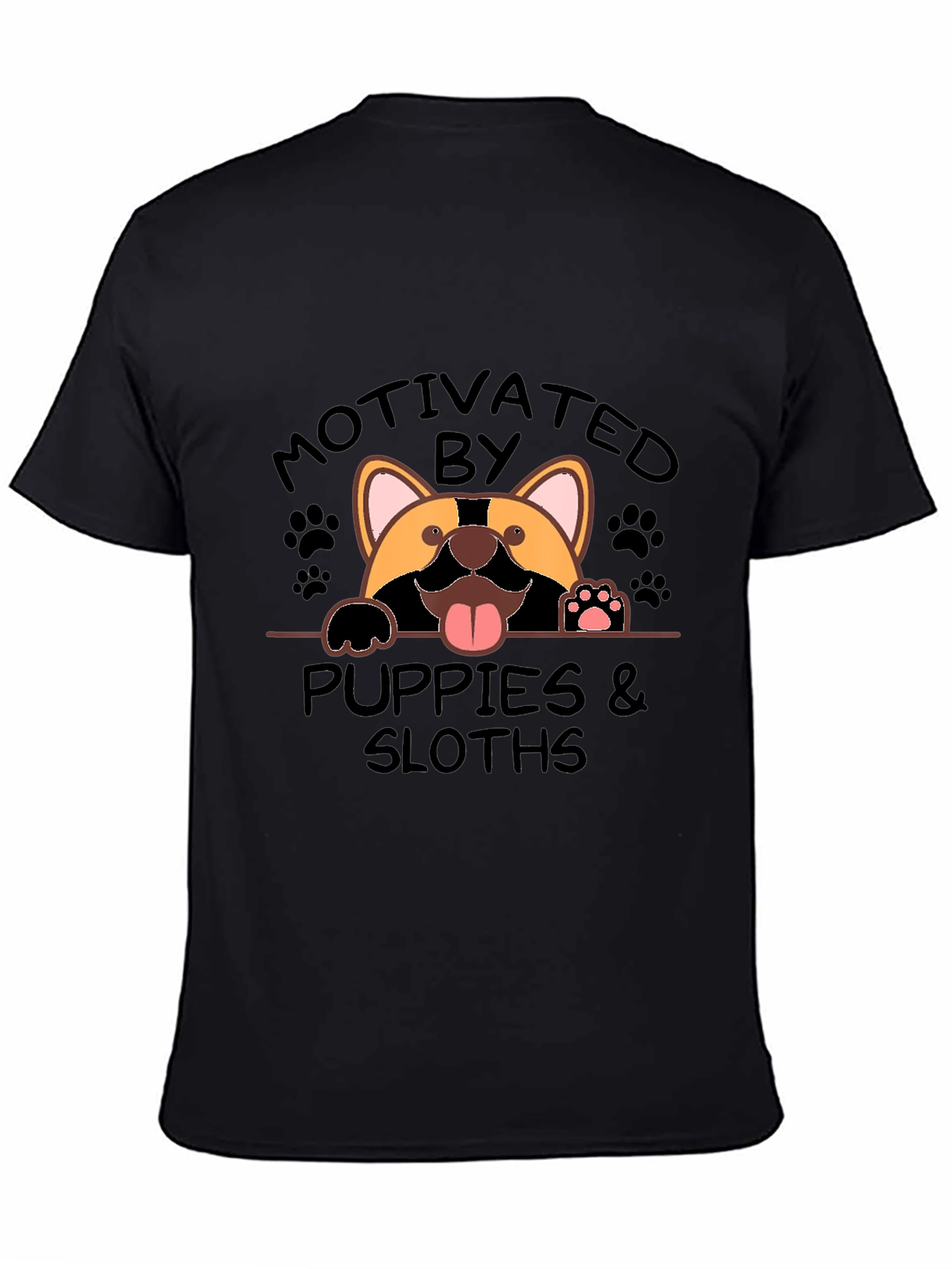 Motivated by Puppies and Sloths Graphic T-Shirt