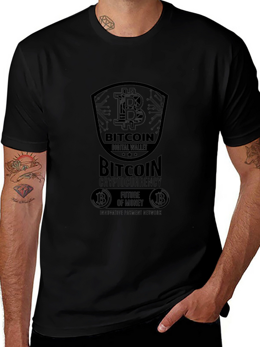 Bitcoin Digital Wallet Black T-Shirt