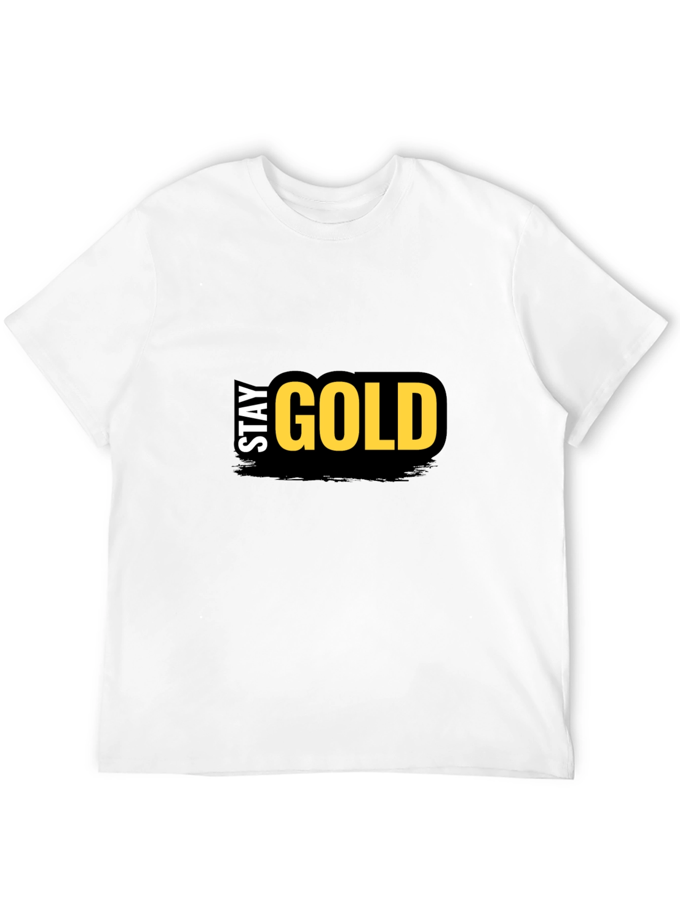 Stay Gold Graphic T-Shirt - Trendy Black Tee
