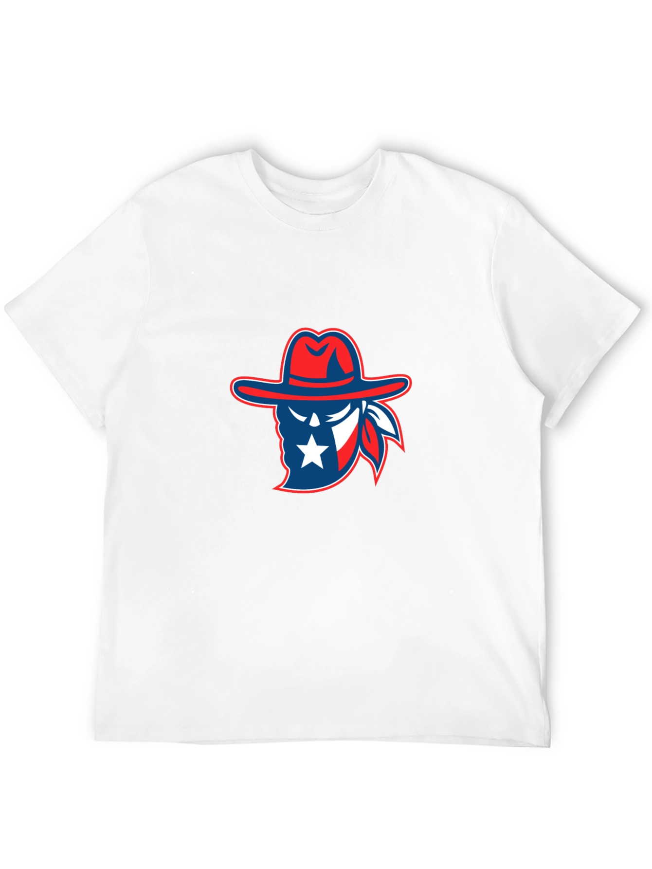 Texan Cowboy Graphic Tee - Black Cotton T-Shirt
