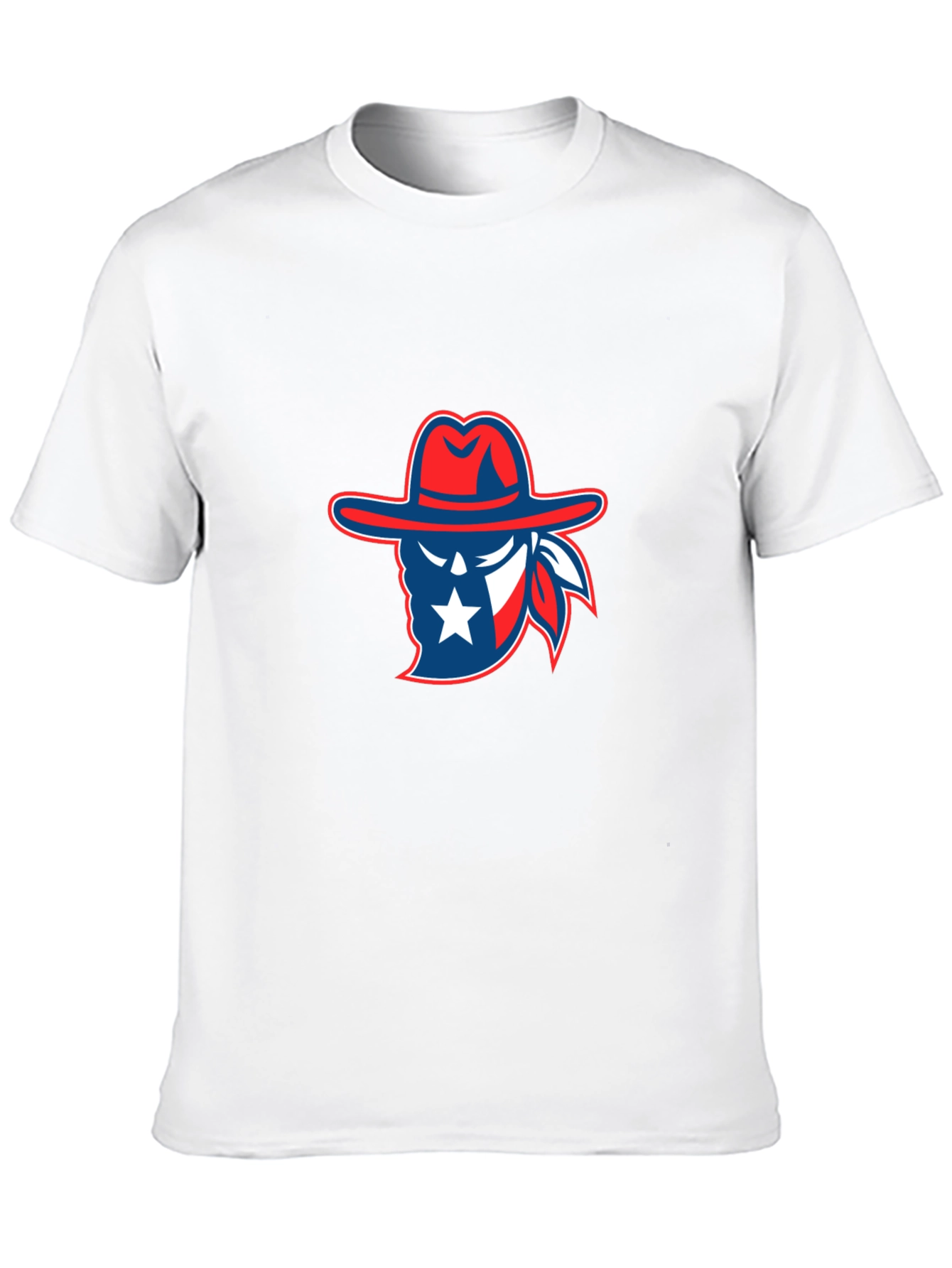 Texan Cowboy Graphic Tee - Black Cotton T-Shirt