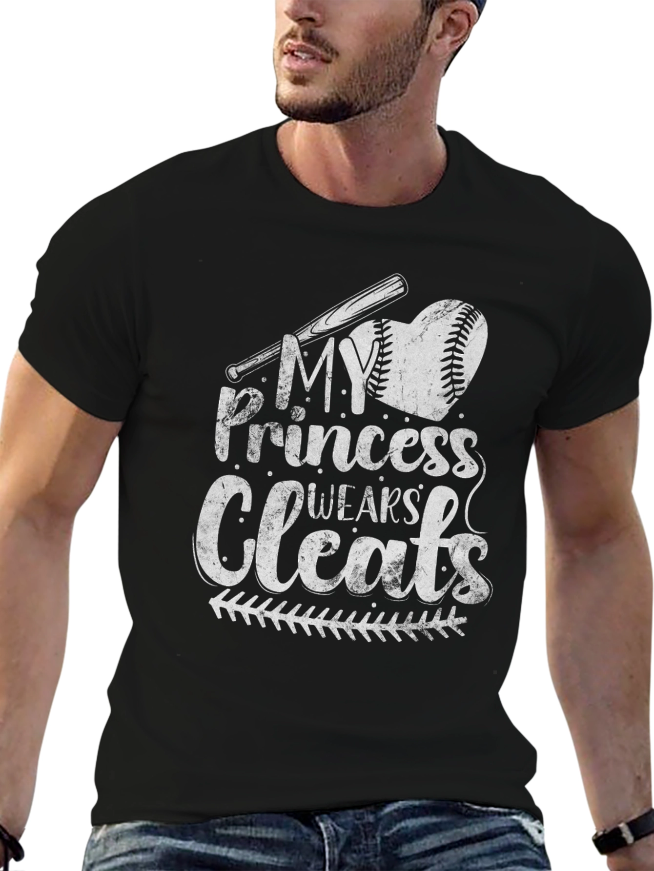 My Princess Wears Cleats Baseball T-Shirt