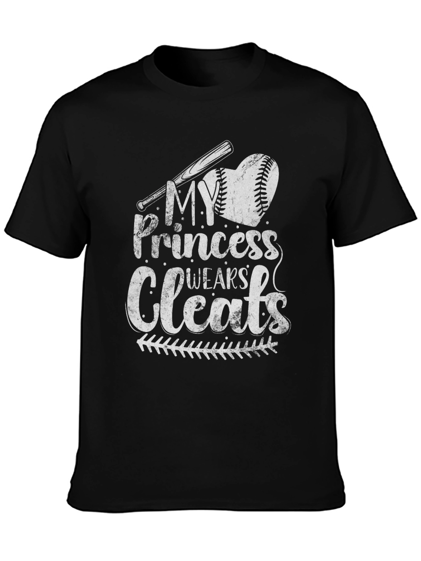 My Princess Wears Cleats Baseball T-Shirt