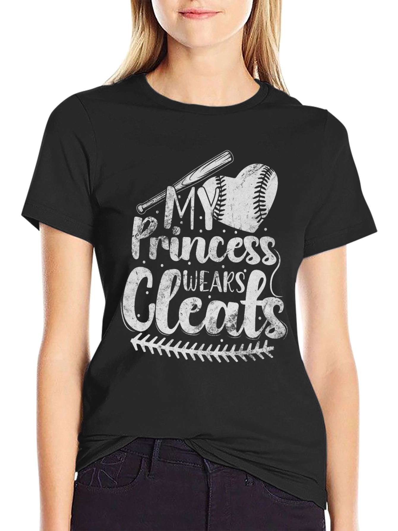 My Princess Wears Cleats Baseball T-Shirt