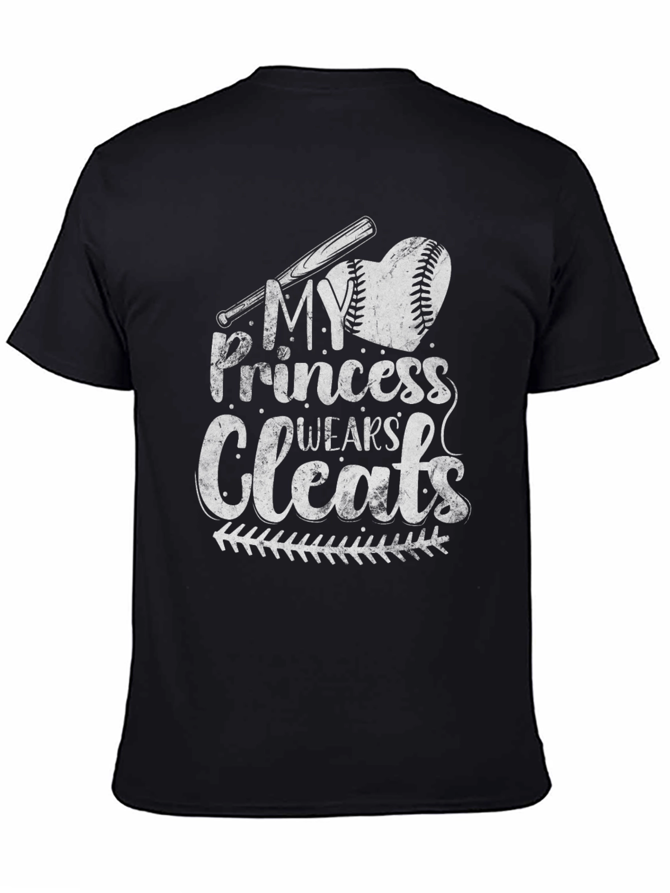My Princess Wears Cleats Baseball T-Shirt