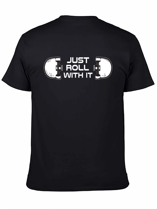 Just Roll With It Skateboard Graphic Tee