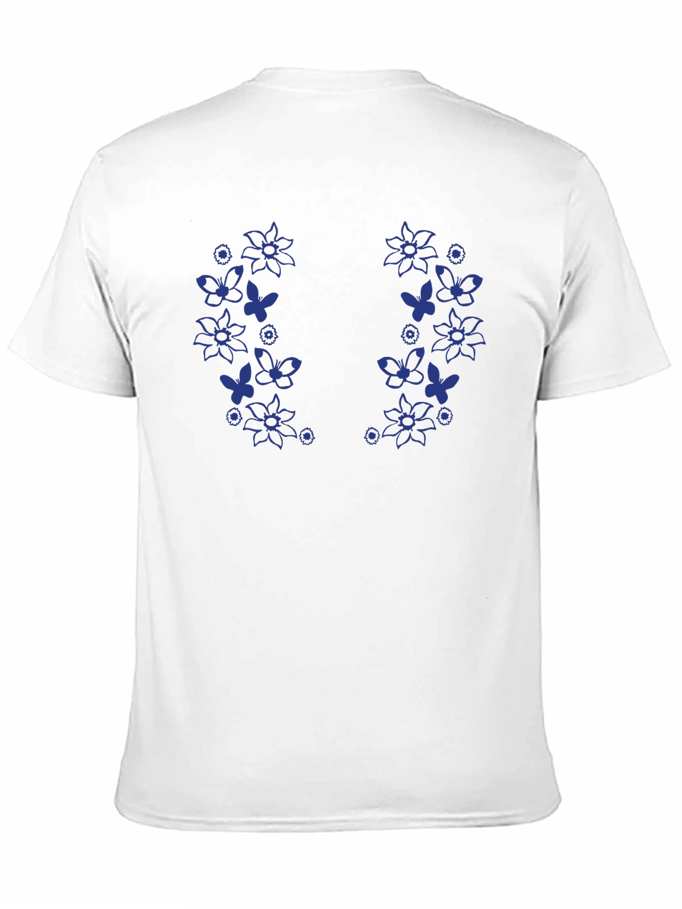 Floral Butterfly Graphic Black T-Shirt
