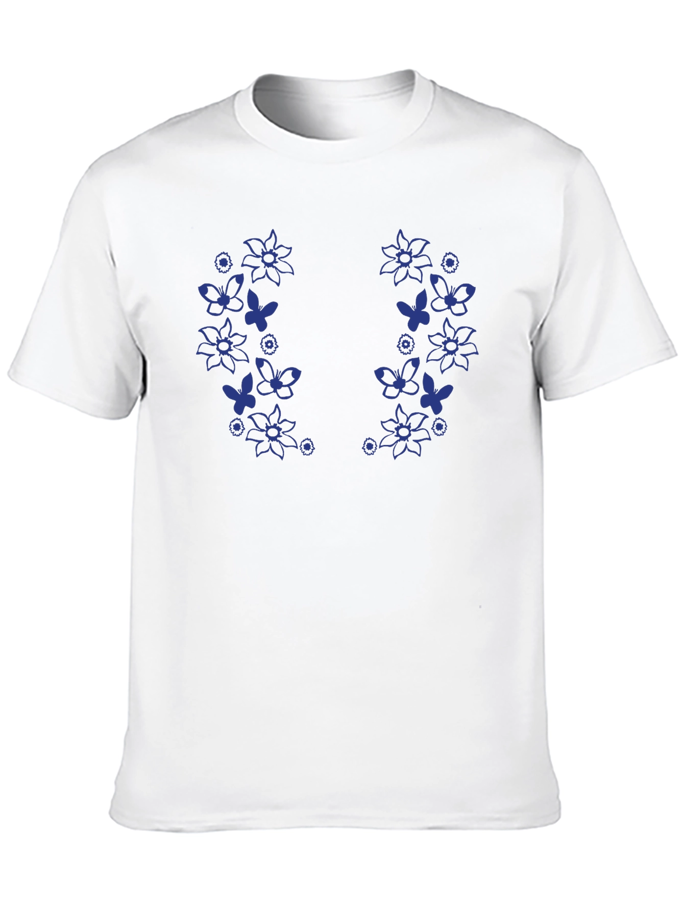 Floral Butterfly Graphic Black T-Shirt