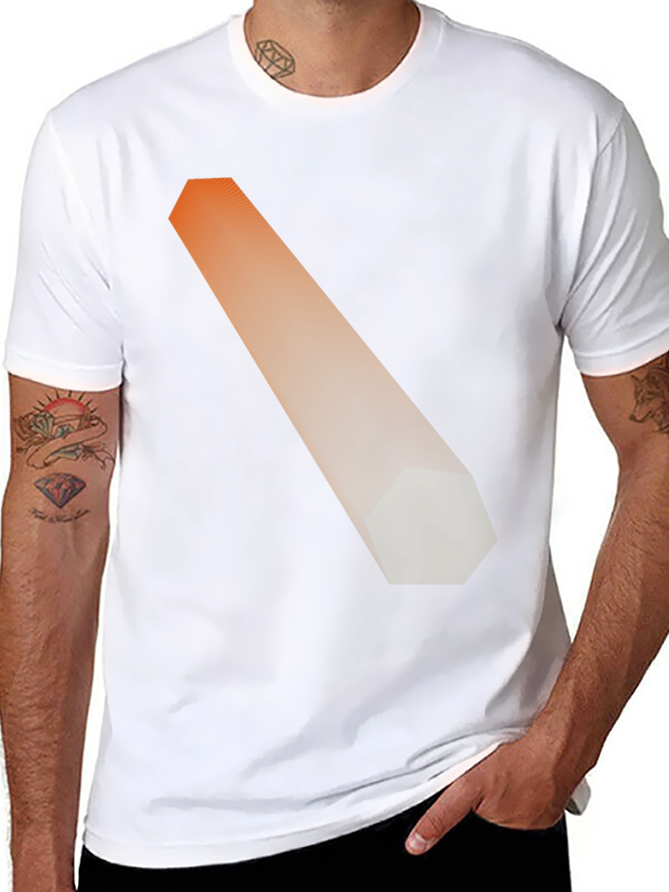 Abstract Geometric Gradient T-Shirt