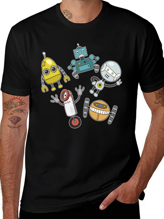 Robots Graphic T-Shirt - Fun & Unique Design