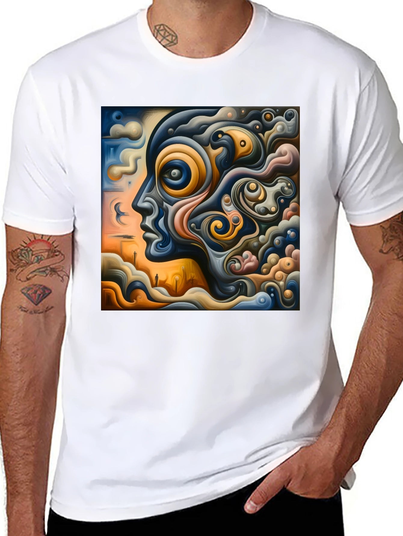 Abstract Mindscape Graphic Tee - Unique Art T-Shirt