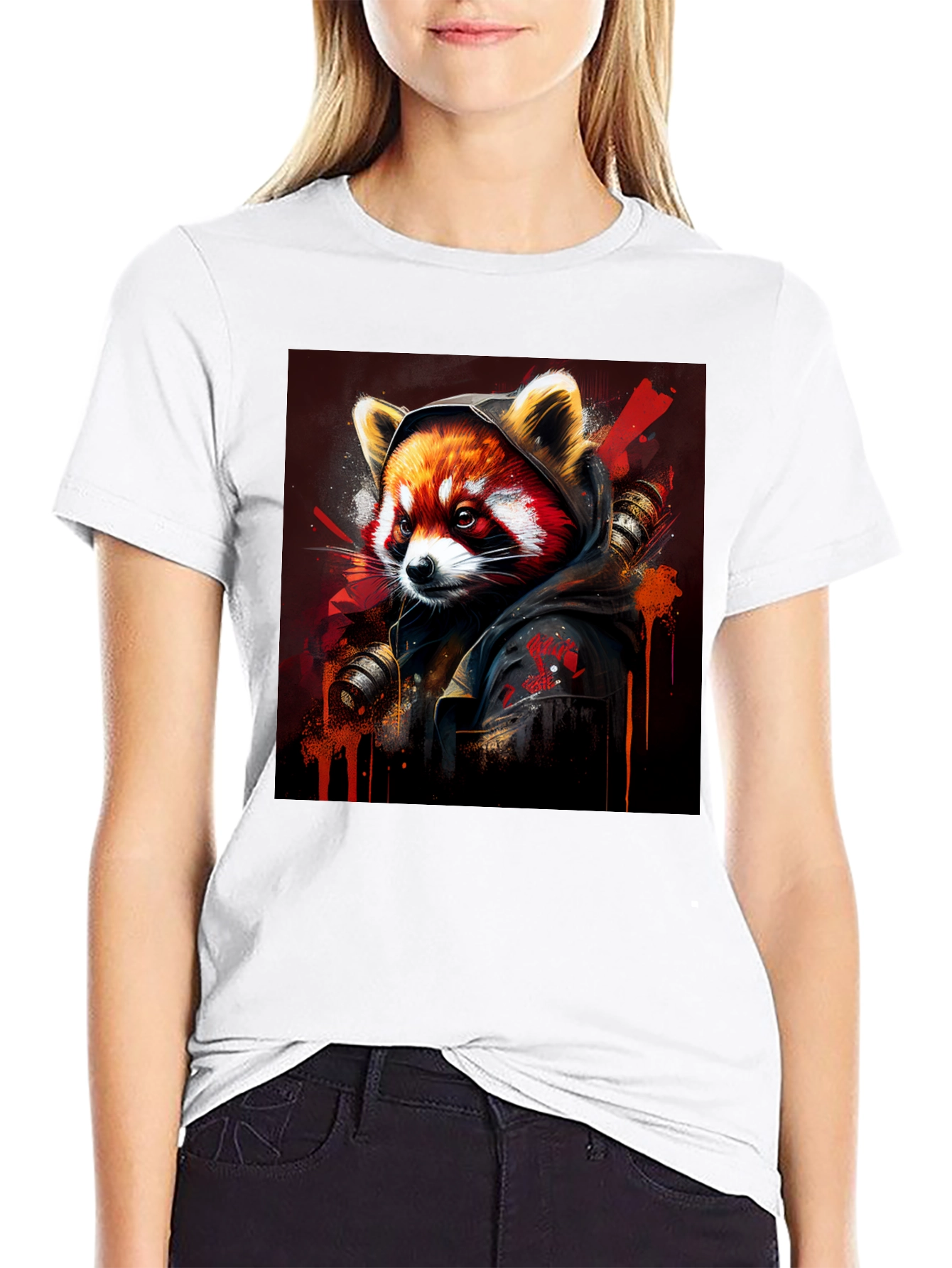 Red Panda Graphic Tee - Urban Style