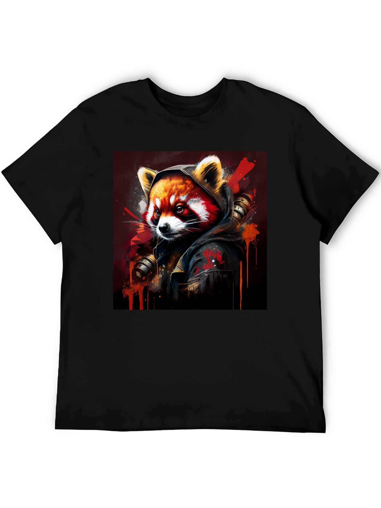 Red Panda Graphic Tee - Urban Style