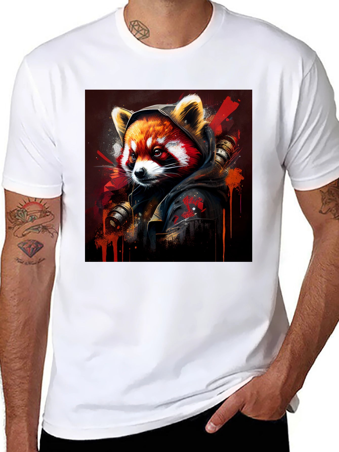 Red Panda Graphic Tee - Urban Style
