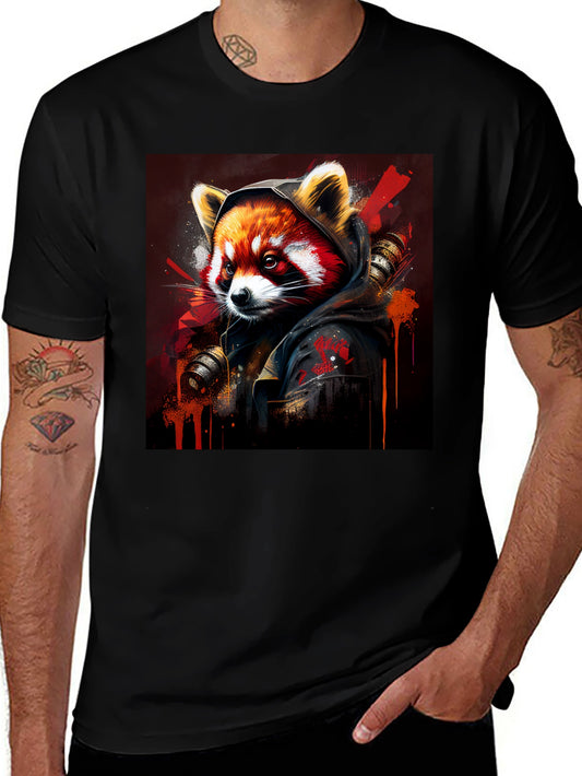 Red Panda Graphic Tee - Urban Style
