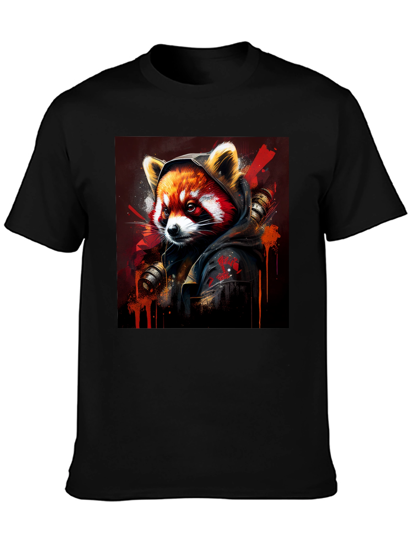 Red Panda Graphic Tee - Urban Style