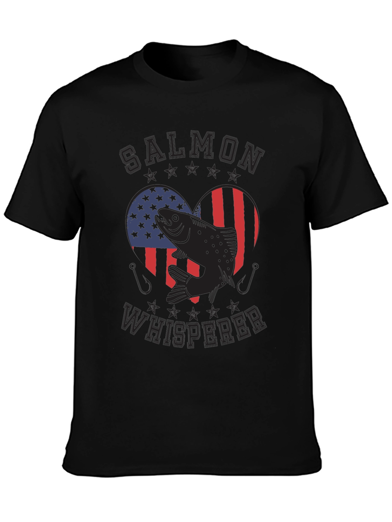 Salmon Whisperer USA Heart T-Shirt