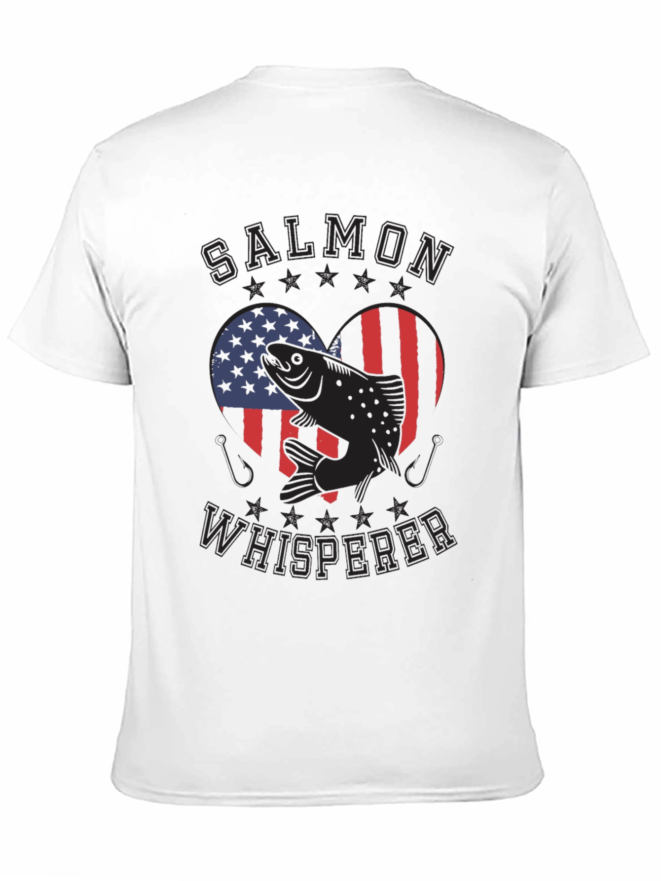 Salmon Whisperer USA Heart T-Shirt