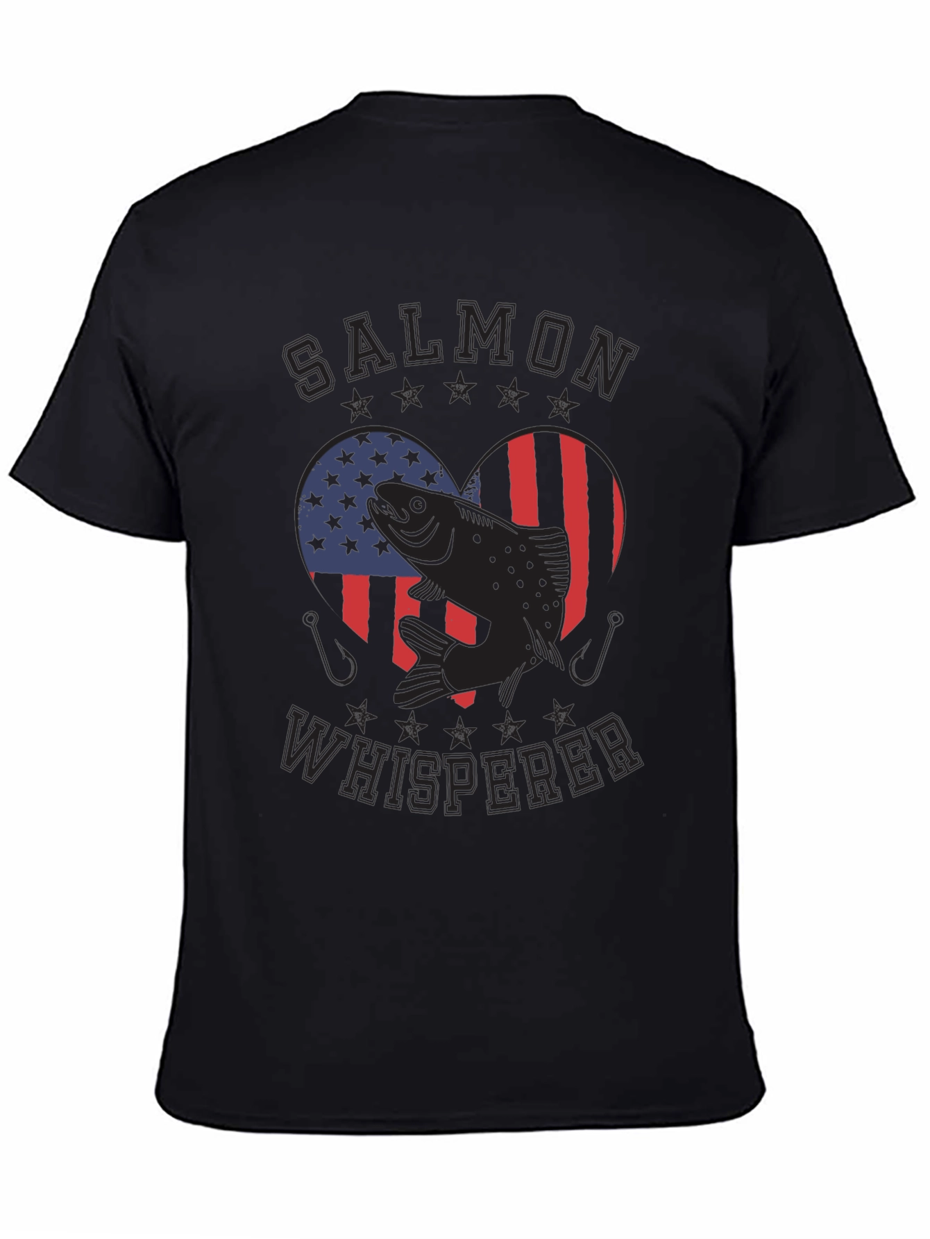Salmon Whisperer USA Heart T-Shirt